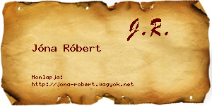 Jóna Róbert névjegykártya