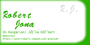 robert jona business card